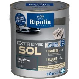 Pintura para pisos interiores y exteriores RIPOLIN - Gris hormigón Ral 7015 Satinado, 2.5L