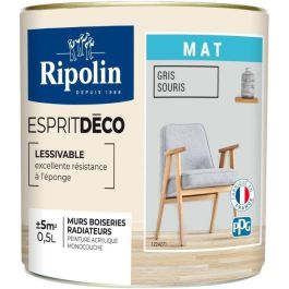 Pintura para pisos interiores y exteriores RIPOLIN - Gris hormigón Ral 7015 Satinado, 2.5L