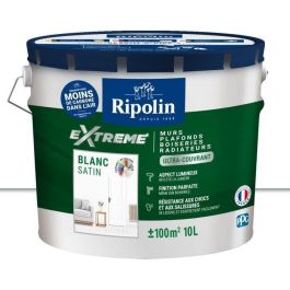 Pintura monocapa para paredes y techos blanco satinado 10L Ripolin