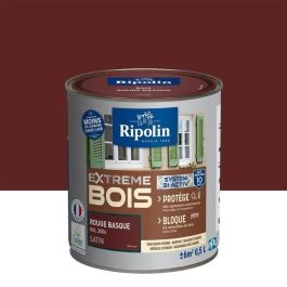 RIPOLIN Pintura para Madera Satinada Alta Protección 10 años que Protege y Magnifica tu Madera - Rojo Vasco