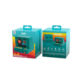 Wondee Altavoz Bluetooth Retro Blue 5W con Batería de 12 Horas y 3 Modos de Luz