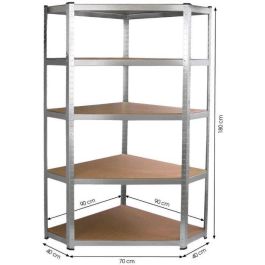 Fieldmann FDR 1840R - Estante de Esquina Metálico para Almacenamiento y Organización