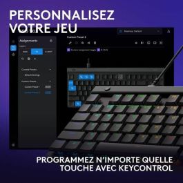 Logitech G LOG5099206123366 Teclado para juegos G515 TKL Mecánico RGB AZERTY Negro con cable