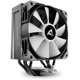 Sharkoon A50 RGB Refrigerador de Aire CPU Single Tower con Ventilador 120mm RGB Efecto Espejo Infinito, 5 Tubos de Cobre, 230W TDP Negro