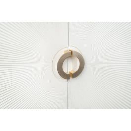 Armario Romimex Blanco Dorado Metal Madera MDF 100 x 170 x 35 cm