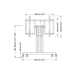 Soporte TV Neomounts PLASMA-M2550TSILVER 42" 100" 150 kg