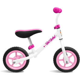 Stamp Bicicleta de Equilibrio SKIDS CONTROL Rosa 10 pulgadas para niños de 2 a 5 años, sillín y manillar ajustables, ruedas sólidas EVA