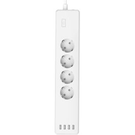Hama Regleta Inteligente 4 Tomas con 4 Puertos USB, Compatible con Alexa, Google Assistant y Siri, WiFi, Protección Sobrecarga