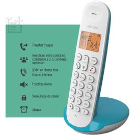 Teléfono inalámbrico fijo - LOGICOM - DECT ILOA 150 SOLO - Turquesa - Sin contestador automático