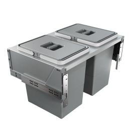 Herrajes Alk Cubo Basura Extraíble Block 2.0 para Reciclaje con 2 Cubos de 18L, Módulo 600mm Antracita, Altura Reducida Precio: 160.49999988. SKU: B1C7D8RXHS