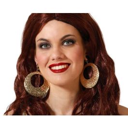 Pendientes Grandes Dorados Circulares Con Textura Vintage Para Eventos, Carnavales Y Disfraces Retro Precio: 1.68999974. SKU: B17J2LKJZG