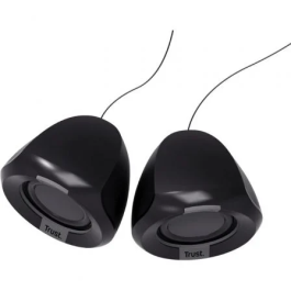 Trust Altavoces 2.0 Polo 8W RMS Alimentados por USB con Control de Volumen Negro