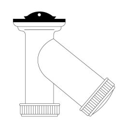 Mirtak Sifón "y" 1" 1/2" Completo con Tapón y Cadena, Salida Vertical, Plástico PVC Blanco