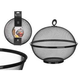 Kinvara Frutero Rejilla de Acero con Tapa, Color Negro, 28x12x28 cm - Ideal para Cocina y Mesa (Set de 12) Precio: 35.50000003. SKU: B12JBKV55Y