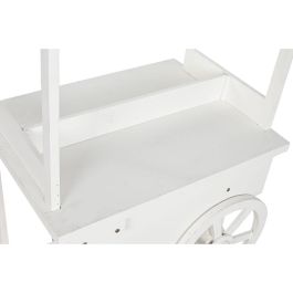 Carro Shabby DKD Home Decor Blanco 51 x 114 x 85 cm Carro Shabby DKD Home Decor Blanco 51 x 114 x 85 cm
