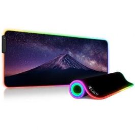 SUBBLIM SUBMP-02RGB11 Alfombrilla Gaming RGB LED Grande para Ratón y Teclado, Superficie Suave, Antideslizante e Impermeable