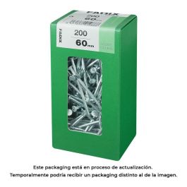 Fadix 10919888 Caja de 200 Clavos de Acero con Cabeza Plana, Medida 2.7x60mm Precio: 9.5000004. SKU: S7913572