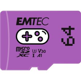 EMTEC m64GB UHS-I U3 V30 A1 Gaming Purple - Tarjeta de Memoria de 64GB para Juegos