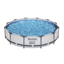 Piscina sobre suelo BESTWAY Steel Pro Max - Redonda - Diámetro 366 x 76 cm, filtro de cartucho Piscina sobre suelo BESTWAY Steel Pro Max - Redonda - Diámetro 366 x 76 cm, filtro de cartucho