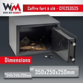 Elem Technic Caja Fuerte Electrónica con Código 16L 25x35x25 cm | Puerta 4mm Pared 2mm | Con Agujeros Pretaladrados, Funciona con Pilas AA