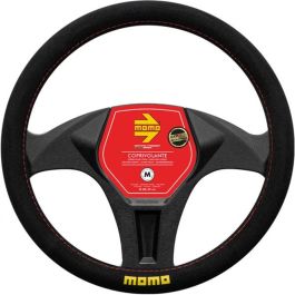 Momo MOMLSWC0EAMKR Funda Volante Deportivo Easy Microfibra/Poliuretano Negro Rojo Stc_M Universal 38-39 cm