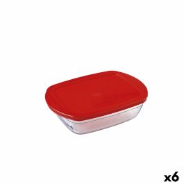 Fiambrera Rectangular con Tapa Ô Cuisine Cook&store Ocu Rojo 400 ml 17 x 10 x 5 cm Vidrio Silicona (6 Unidades) Precio: 36.9499999. SKU: S2706895