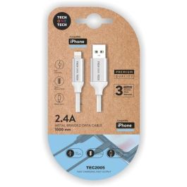 Tech One Tech Cable USB-A a Lightning 1m Blanco Nylon - Carga Rápida 2.4A, Compatible con iPhone Precio: 3.95000023. SKU: B14WFS9W2S