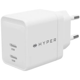 Targus HJG35EU Cargador USB-C GAN 35W Doble Puerto Blanco Carga Rápida PPS