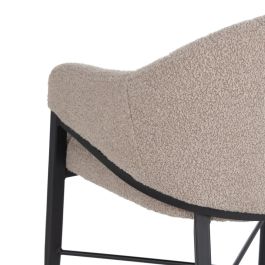 Silla Brazos Beige Tejido-Metal Salón 56 X 61 X 82 cm