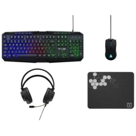 The G-Lab COMBO NATRIUM Pack Gamer 4 en 1 - Ratón, Teclado, Auriculares y Alfombrilla con Cable