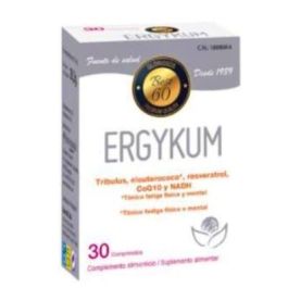 Ergykum Fórmula Reforzada para Energía y Reducir Cansancio, con Eleuterococo y Coenzima Q10, 30 Comprimidos Precio: 25.4999998. SKU: B1ENK3L3RE