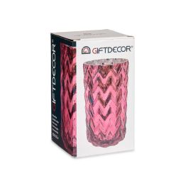 Jarrón Tallado Espiga Rosa Oscuro Giftdecor 11.3x19.5x11.3 cm Cristal (6 Unidades) Jarrón Tallado Espiga Rosa Oscuro Giftdecor 11.3x19.5x11.3 cm Cristal (6 Unidades)