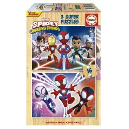 Puzzle 2x16 piezas spidey & his amazing friends