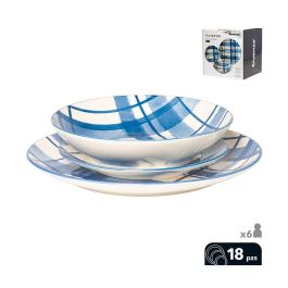 Ovenza Vajilla 18 piezas Santorini Azul 6 Platos Llanos ø26cm 6 Hondos ø21cm 6 Postre ø19cm Apta Microondas Lavavajillas Precio: 48.78999994. SKU: B12V82H7NL