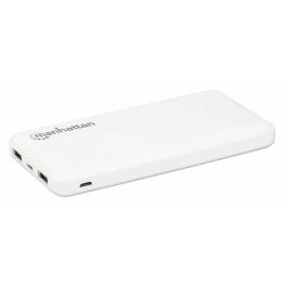 MANHATTAN 406277 Powerbank 10.000 mAh 2xUSB USB-C + Micro-USB blanco para móvil/tableta Polímero de litio
