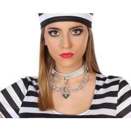 Collar Presa Plateado para Mujer Adulto con Candado Corazón para Disfraces Góticos, Punk y Festivales Precio: 2.59000016. SKU: B12VCKVDWB