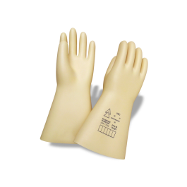 Faru Guantes de Látex Aislante Protección Eléctrica hasta 500V Clase 00 Talla 9 Color Beige