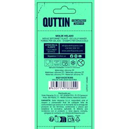 Quttin Molde para 3 Helados de Silicona, 19.5x14.5x2.5 cm