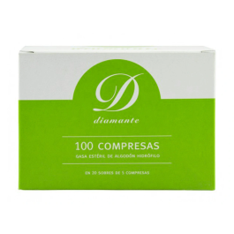 Gasa Estéril Algodón Hidrófilo Libre de Gérmenes, No Desprende Filamentos, Absorción Óptima Caja 100 Unidades