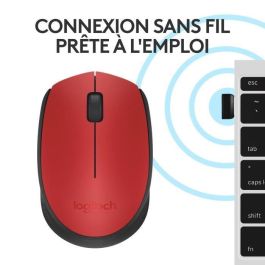 Ratón Inalámbrico Logitech M171/ Hasta 1000 DPI/ Rojo