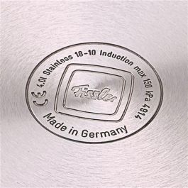 Fissler Pure Profi Cacerola de 24 cm con tapa de metal - Acero inoxidable reciclado - Ref 08612424000/0