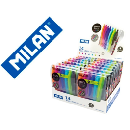 Milan Bolígrafo P1 Retráctil 1 mm Touch Mini, Estuche de 7 Unidades en Colores Surtidos, Expositor de 14 Estuches Precio: 66.68999942. SKU: S7906326