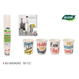 Algon Set 40 Vasos Cartón Chupito 50cc (36 Unidades) Precio: 28.49999999. SKU: B173PLBYJ6