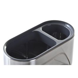 DKD Home Decor Organizador de Almacenamiento ABS Bicolor Plateado y Negro, Largo 12,3 cm, Alto 12 cm, Ancho 18 cm, Peso 1 kg DKD Home Decor Organizador de Almacenamiento ABS Bicolor Plateado y Negro, Largo 12,3 cm, Alto 12 cm, Ancho 18 cm, Peso 1 kg