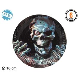 Halloween Plato de Cartón con Diseño de Calavera y Manos Esqueléticas para Fiestas Temáticas y Aperitivos Precio: 0.69000008. SKU: B1ADEPRRRF
