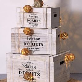 Home Deco Factory Guirnalda 8 LED Ratán 148cm