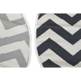 DKD Home Decor Alfombra Gris Claro Gris Oscuro 150 x 150 cm (6 Unidades)