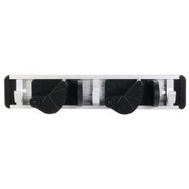 Je cherche une Idee Colgador Múltiple Modular de Aluminio 31cm con 2 Ranuras y 3 Ganchos para Escobas y Herramientas