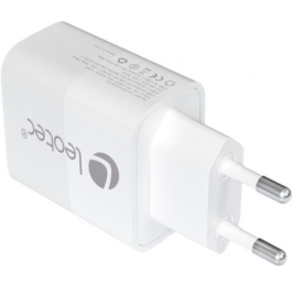 Leotec LECSPH30W2W Cargador de pared GaN 30W con 1xUSB-C PD 3.0 y 1xUSB-A universal