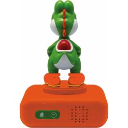 LEXIBOOK Despertador Digital Yoshi Super Mario Bros con Luz Nocturna, Melodías, Volumen Ajustable y Función de Repetición